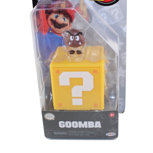 Super Mario Bros Movie Goomba Figure w/ Question Block Jakks Pacific - Picture 3 of 16